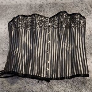 New True Steel Boned Striped Corset. - image 1